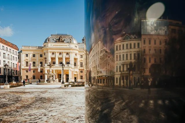theater, bratislava, old town, reflection, bottle, facade, building, old building, national theater, historic, historical, landmark, tourist attraction, street, urban, city, slovakia, bratislava, bratislava, bratislava, bratislava, bratislava, slovakia, slovakia. Arts reviews, reports, profiles, previews, and essays compared