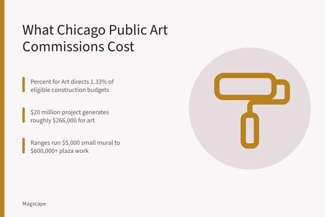 magazine, coffee break, cup, media, read, style, relax, leisure, periodical, table, cafe, communication, lifestyle, croissant, reading, information, inform, learning, literature, n. What Does a Public Art Commission Cost in Chicago This Year?